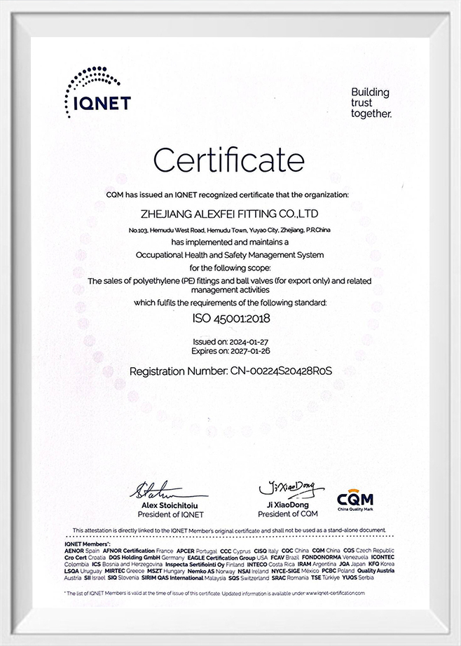 IQNET-Occupational Health And Safety Management System